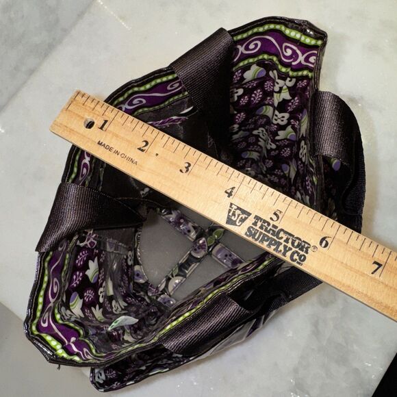 Vera Bradley Shower Caddy Plum Petals Mesh Bottom Vinyl Travel College Bath - Picture 14 of 14